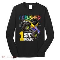 I Crushed Preschool Monster Truck Graduation Cap Gift Long Sleeve Shirt thumb 0