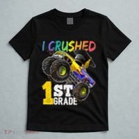 I Crushed Preschool Monster Truck Graduation Cap Gift T-Shirt thumb 5