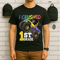 I Crushed Preschool Monster Truck Graduation Cap Gift T-Shirt thumb 6