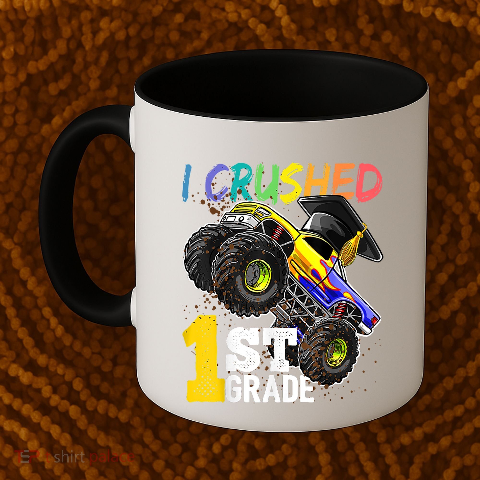 I Crushed Preschool Monster Truck Graduation Cap Gift Coffee Mug