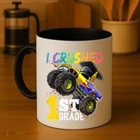 I Crushed Preschool Monster Truck Graduation Cap Gift Coffee Mug thumb 4
