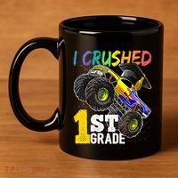 I Crushed Preschool Monster Truck Graduation Cap Gift 11oz C Handle Ceramic Mug thumb 4