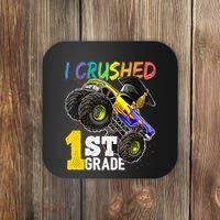 I Crushed Preschool Monster Truck Graduation Cap Gift Coaster thumb 0