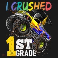 I Crushed Preschool Monster Truck Graduation Cap Gift Women's Tank Top thumb 5