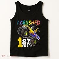 I Crushed Preschool Monster Truck Graduation Cap Gift Tank Top thumb 2