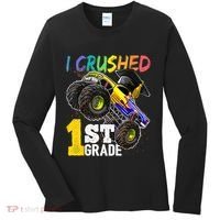 I Crushed Preschool Monster Truck Graduation Cap Gift Women's Long Sleeve Shirt thumb 0