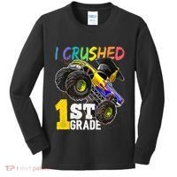 I Crushed Preschool Monster Truck Graduation Cap Gift Kids Long Sleeve Shirt thumb 0