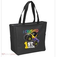 I Crushed Preschool Monster Truck Graduation Cap Gift Tote Bag thumb 2