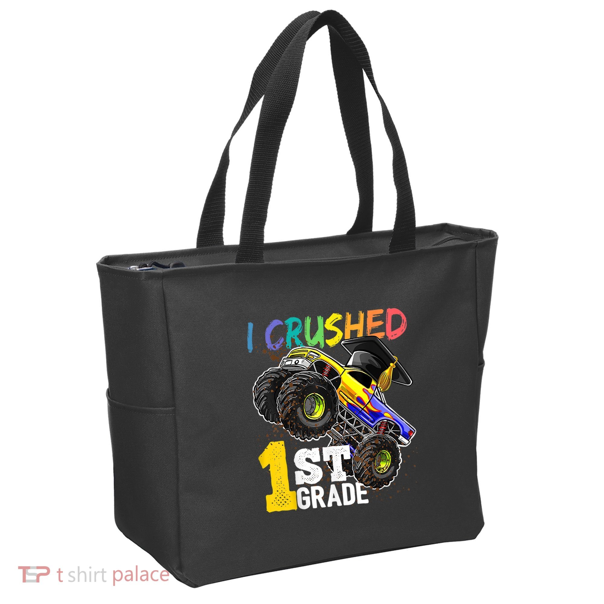 I Crushed Preschool Monster Truck Graduation Cap Gift Tote Bag
