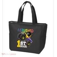 I Crushed Preschool Monster Truck Graduation Cap Gift Tote Bag thumb 3