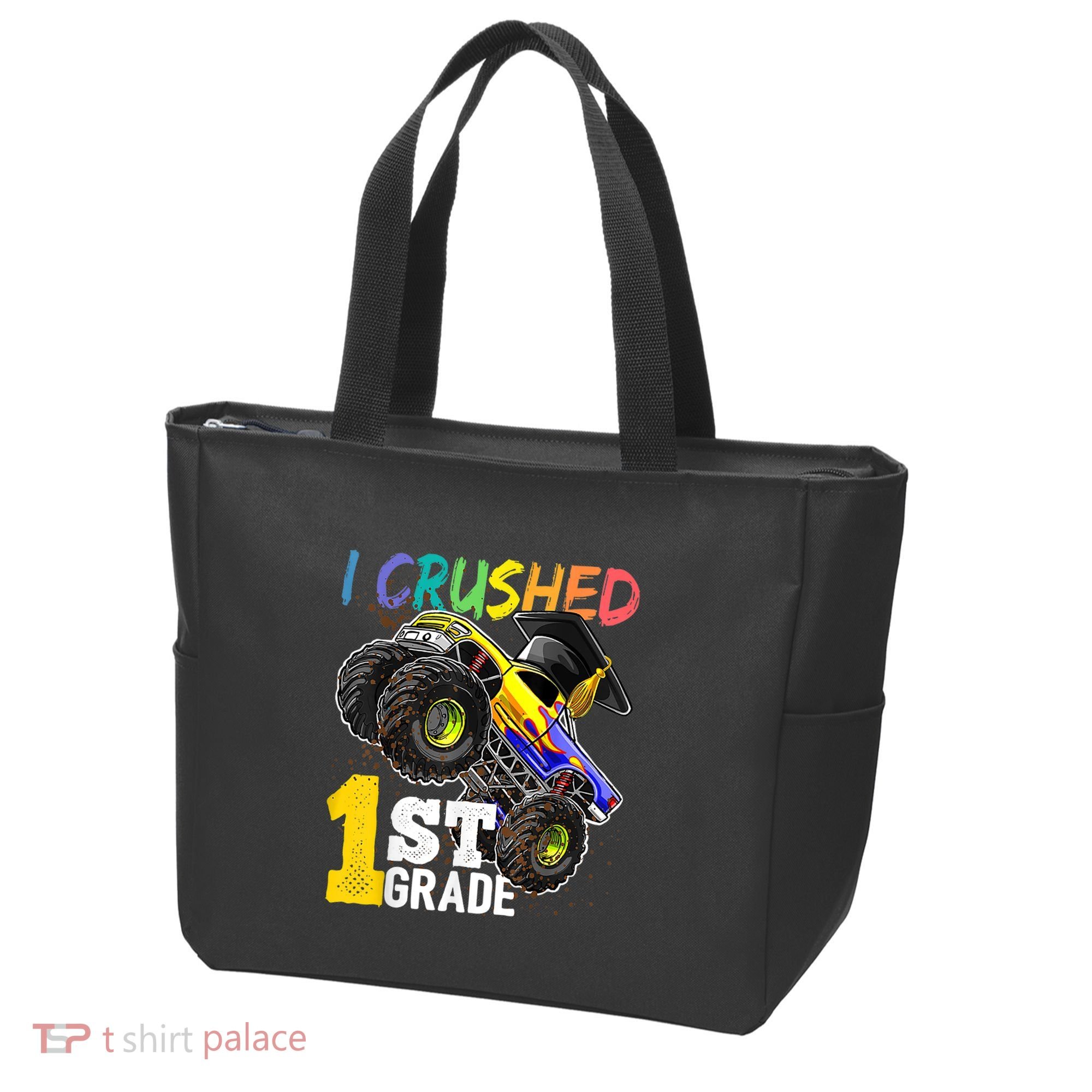 I Crushed Preschool Monster Truck Graduation Cap Gift Tote Bag