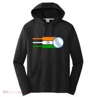 Indian Cricket Player Team Cricket Fans India Cricket Performance Fleece Hoodie thumb 0
