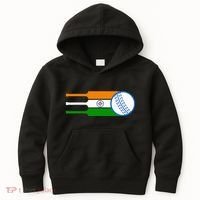 Indian Cricket Player Team Cricket Fans India Cricket Kids Hoodie thumb 0