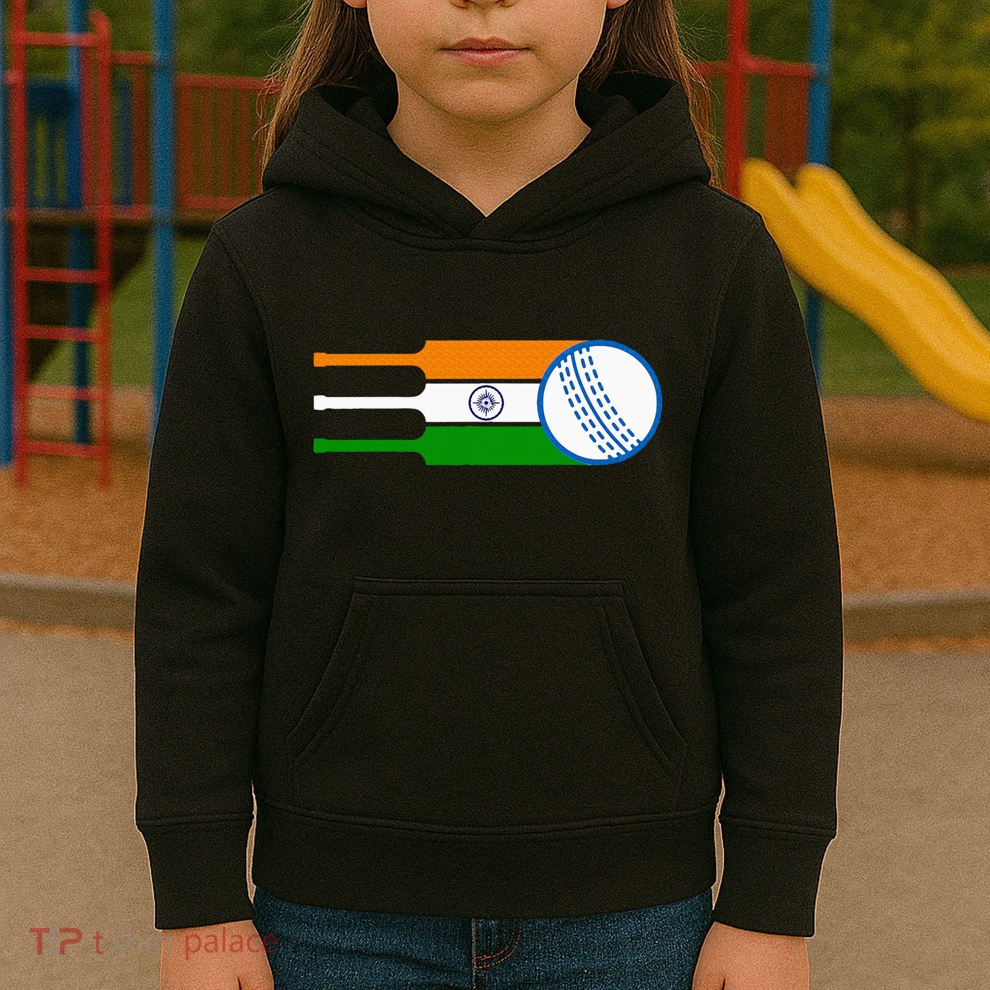 Indian Cricket Player Team Cricket Fans India Cricket Kids Hoodie