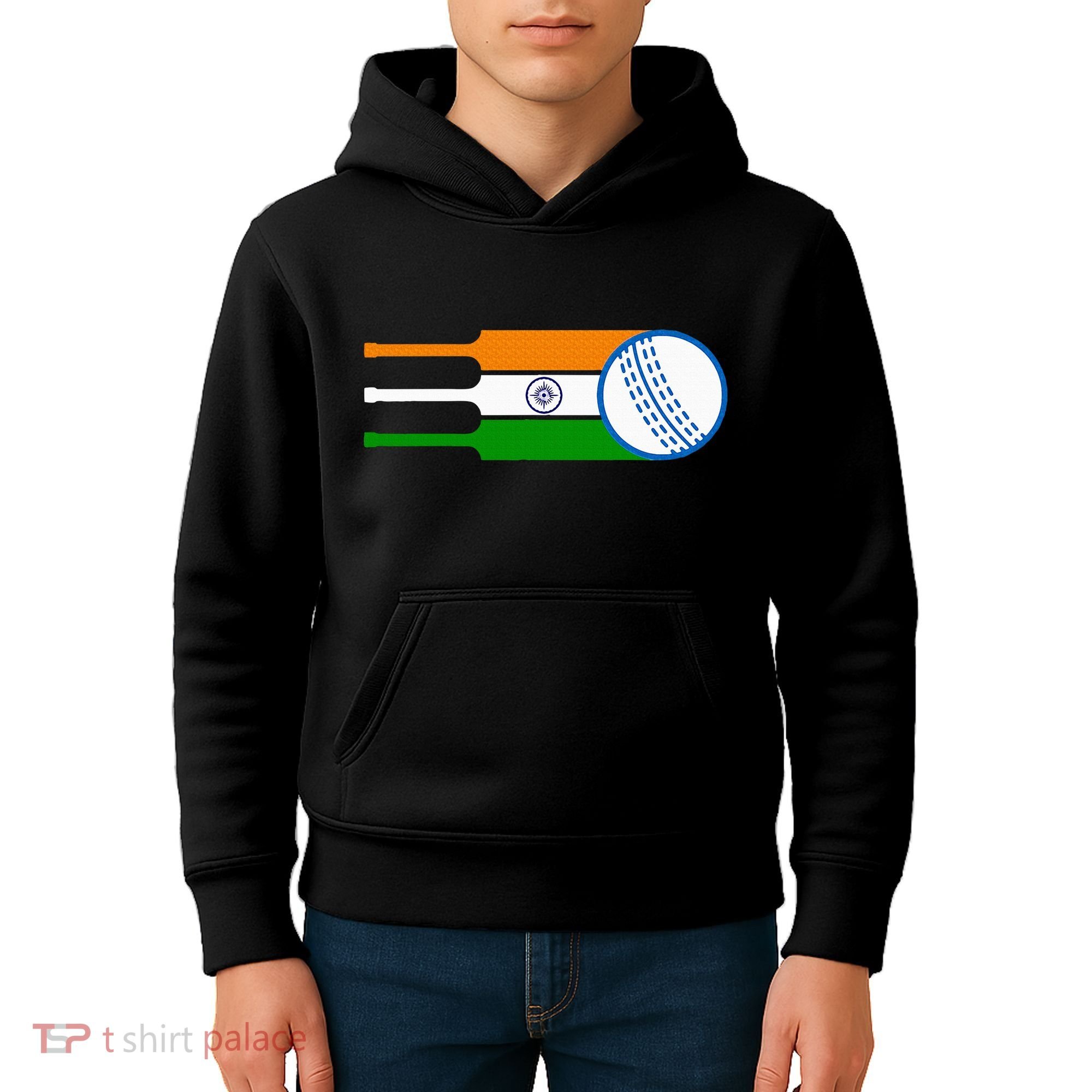 Indian Cricket Player Team Cricket Fans India Cricket Kids Hoodie