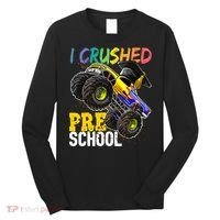 I Crushed Preschool Monster Truck Graduation Cap Gift Boys Long Sleeve Shirt thumb 0