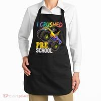 I Crushed Preschool Monster Truck Graduation Cap Gift Boys Apron thumb 2