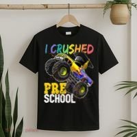 I Crushed Preschool Monster Truck Graduation Cap Gift Boys T-Shirt thumb 2