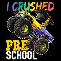 I Crushed Preschool Monster Truck Graduation Cap Gift Boys Coffee Mug thumb 5