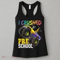I Crushed Preschool Monster Truck Graduation Cap Gift Boys Women's Tank Top thumb 3
