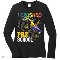 I Crushed Preschool Monster Truck Graduation Cap Gift Boys Women's Long Sleeve Shirt thumb 0