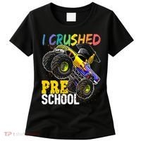 I Crushed Preschool Monster Truck Graduation Cap Gift Boys Women's T-Shirt thumb 0