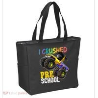I Crushed Preschool Monster Truck Graduation Cap Gift Boys Tote Bag thumb 2