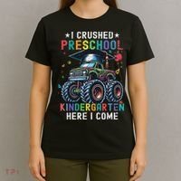 I Crushed Preschool Kindergarten Here I Come Monster Truck T-Shirt thumb 4