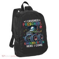 I Crushed Preschool Kindergarten Here I Come Monster Truck Port Authority Crush Ripstop Backpack thumb 1