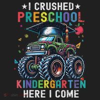 I Crushed Preschool Kindergarten Here I Come Monster Truck Beanie thumb 2