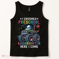 I Crushed Preschool Kindergarten Here I Come Monster Truck Tank Top thumb 2