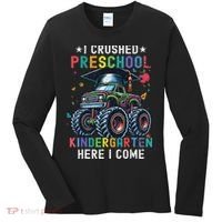 I Crushed Preschool Kindergarten Here I Come Monster Truck Women's Long Sleeve Shirt thumb 0