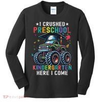 I Crushed Preschool Kindergarten Here I Come Monster Truck Kids Long Sleeve Shirt thumb 0