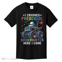 I Crushed Preschool Kindergarten Here I Come Monster Truck Kids T-Shirt thumb 0
