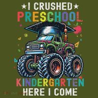 I Crushed Preschool Kindergarten Here I Come Monster Truck The Baniff Cuffed Pom Beanie thumb 2