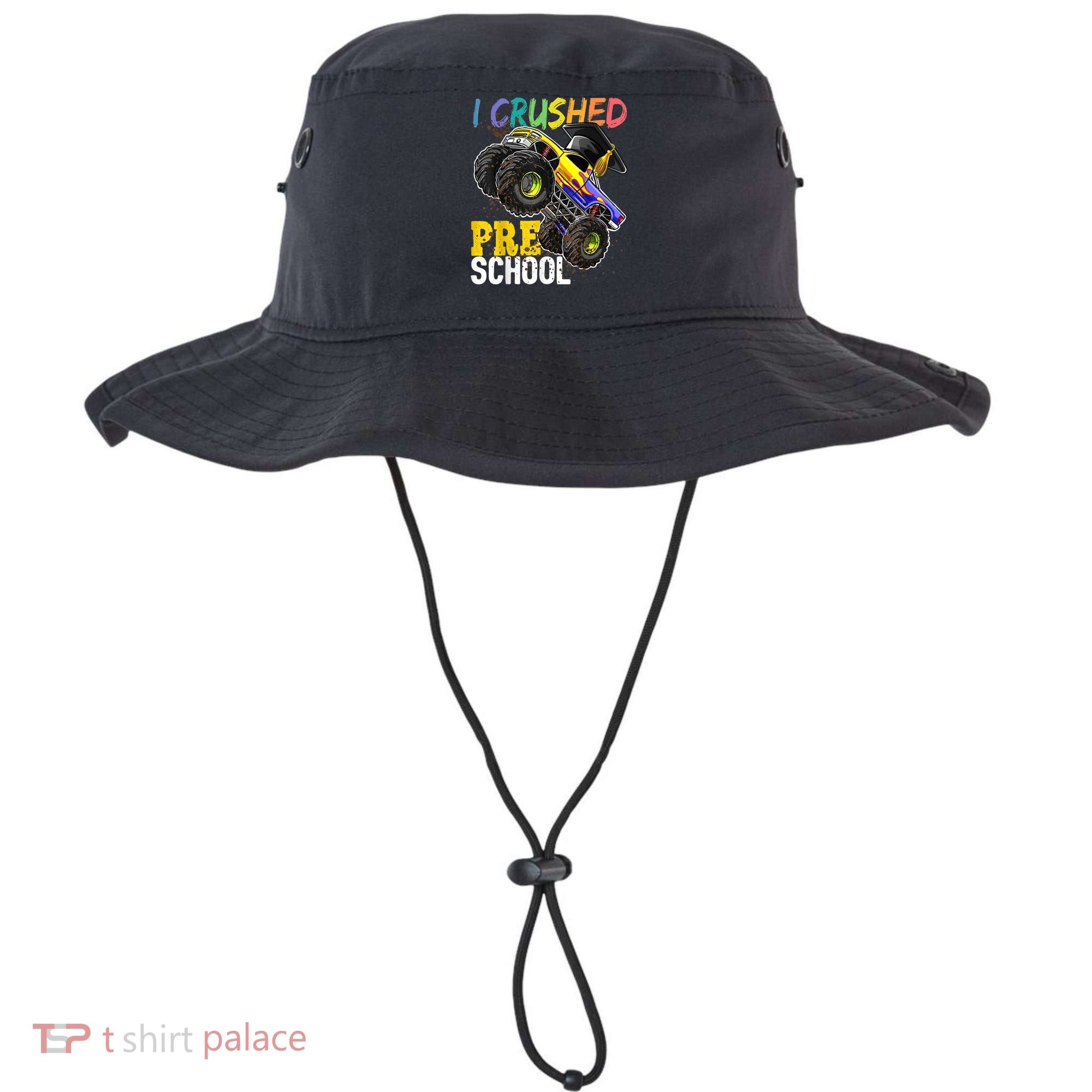 I Crushed Preschool Monster Truck Graduation Cap Gift Boys Bucket Hat