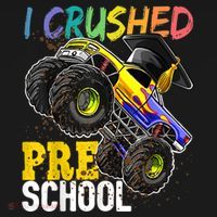 I Crushed Preschool Monster Truck Graduation Cap Gift Boys Mousepad thumb 1