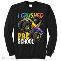 I Crushed Preschool Monster Truck Graduation Cap Gift Boys Tall Sweatshirt thumb 0