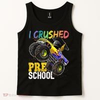 I Crushed Preschool Monster Truck Graduation Cap Gift Boys Tank Top thumb 2