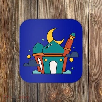Islamic Cute Ramadan Mubarak Arabic Gift Coaster