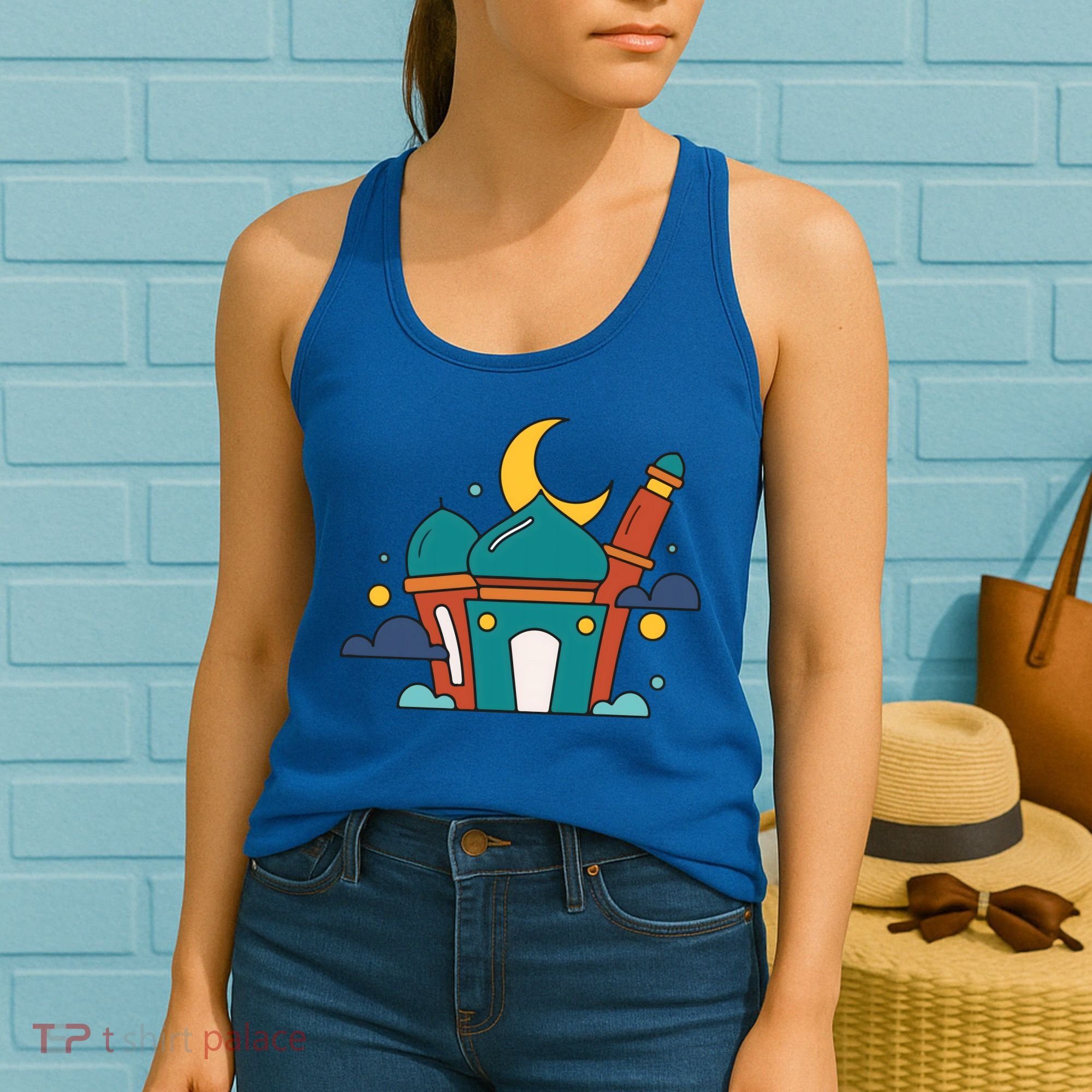 Islamic Cute Ramadan Mubarak Arabic Gift Women's Tank Top
