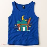 Islamic Cute Ramadan Mubarak Arabic Gift Tank Top thumb 2