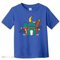 Islamic Cute Ramadan Mubarak Arabic Gift Toddler T-Shirt thumb 0