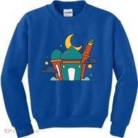 Islamic Cute Ramadan Mubarak Arabic Gift Kids Sweatshirt thumb 0