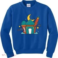 Islamic Cute Ramadan Mubarak Arabic Gift Kids Sweatshirt thumb 0