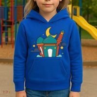 Islamic Cute Ramadan Mubarak Arabic Gift Kids Hoodie thumb 3