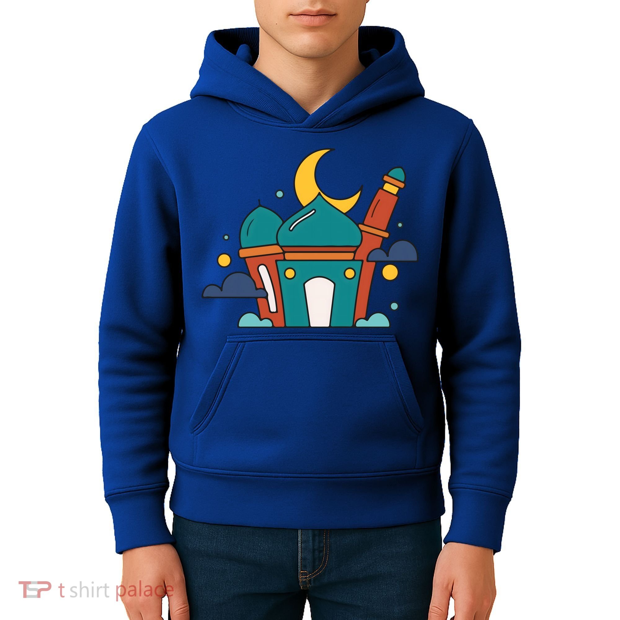Islamic Cute Ramadan Mubarak Arabic Gift Kids Hoodie