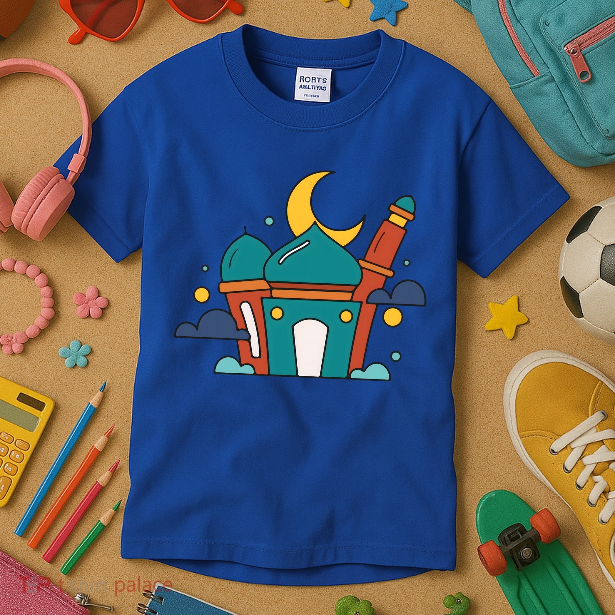 Islamic Cute Ramadan Mubarak Arabic Gift Kids T-Shirt