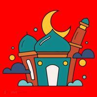 Islamic Cute Ramadan Mubarak Arabic Gift Santa Hat thumb 1
