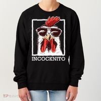 Incocknito Cock Rooster Wearing Sunglasses Chicken Lover Women's Sweatshirt thumb 0